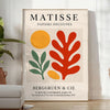 Poster showing Matisse Papiers Découpés green and orange cut-paper collage