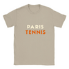 T-shirt featuring a graphic of a tennis player in Paris
