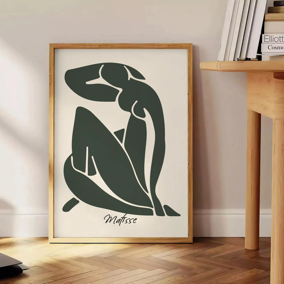 Blue, white and gray Matisse Blue Nude II cutout poster
