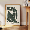Blue, white and gray Matisse Blue Nude II cutout poster