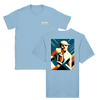 T-shirt featuring a graphic of an American football and player silhouette