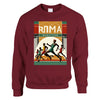 Unisex sweater with a graphic print of the Rome Marathon logo on the chest