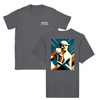 T-shirt featuring a graphic of an American football and player silhouette