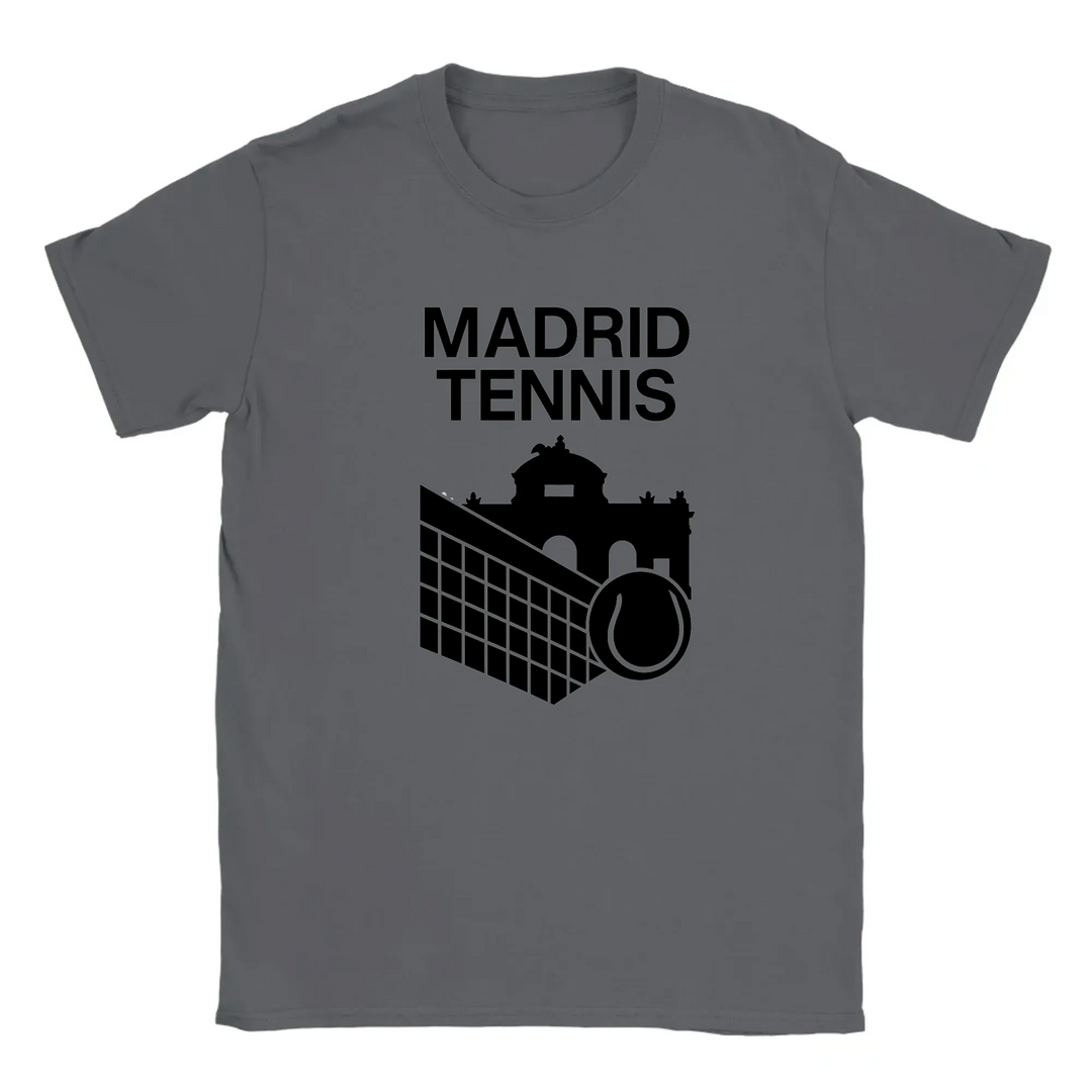T-shirt featuring a graphic of a tennis player in action