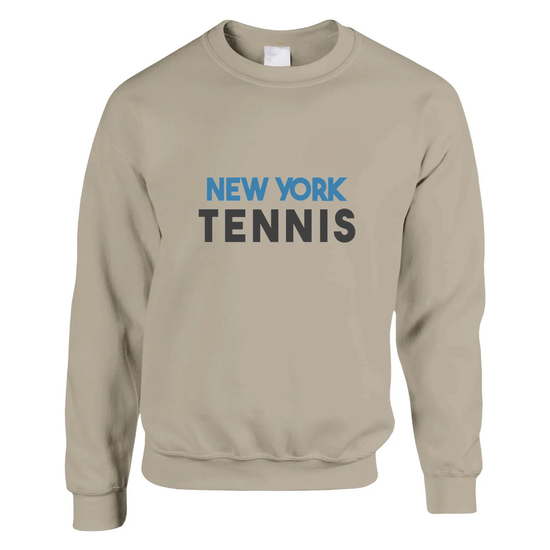 Unisex sweater with a graphic of a tennis player in New York