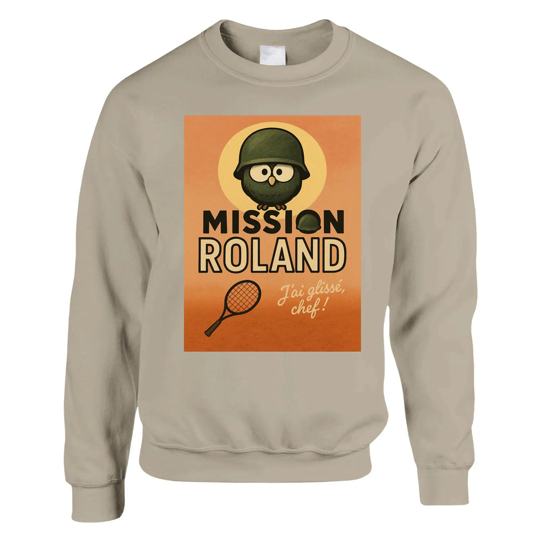 Unisex crewneck-tröja med Mission Roland Tennis-logotyp i en sportig design