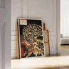 Utagawa Hirokage tiger ukiyo-e poster in gray and green