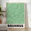 Αφίσα Bauhaus με γεωμετρικό σχέδιο σε πράσινο, λευκό και γκρι