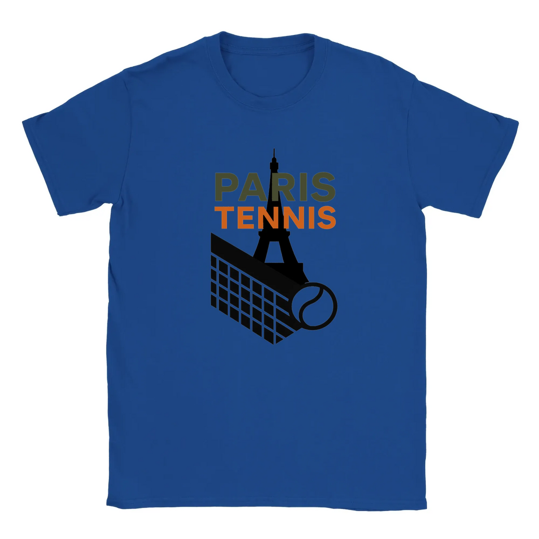 T-shirt featuring a graphic of a tennis player in Paris
