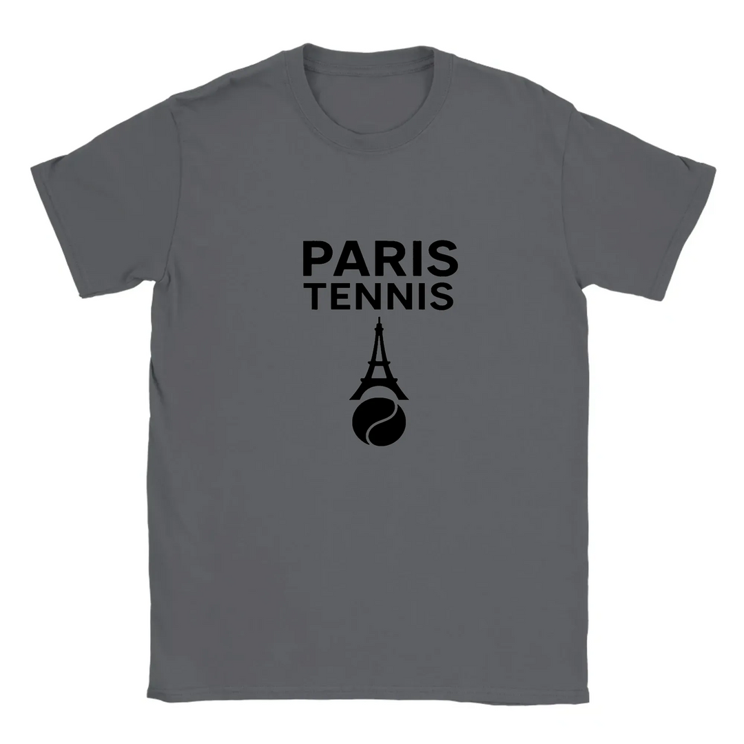 T-shirt featuring a graphic of a tennis player in Paris