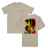 T-shirt featuring a graphic of a tennis tournament scene