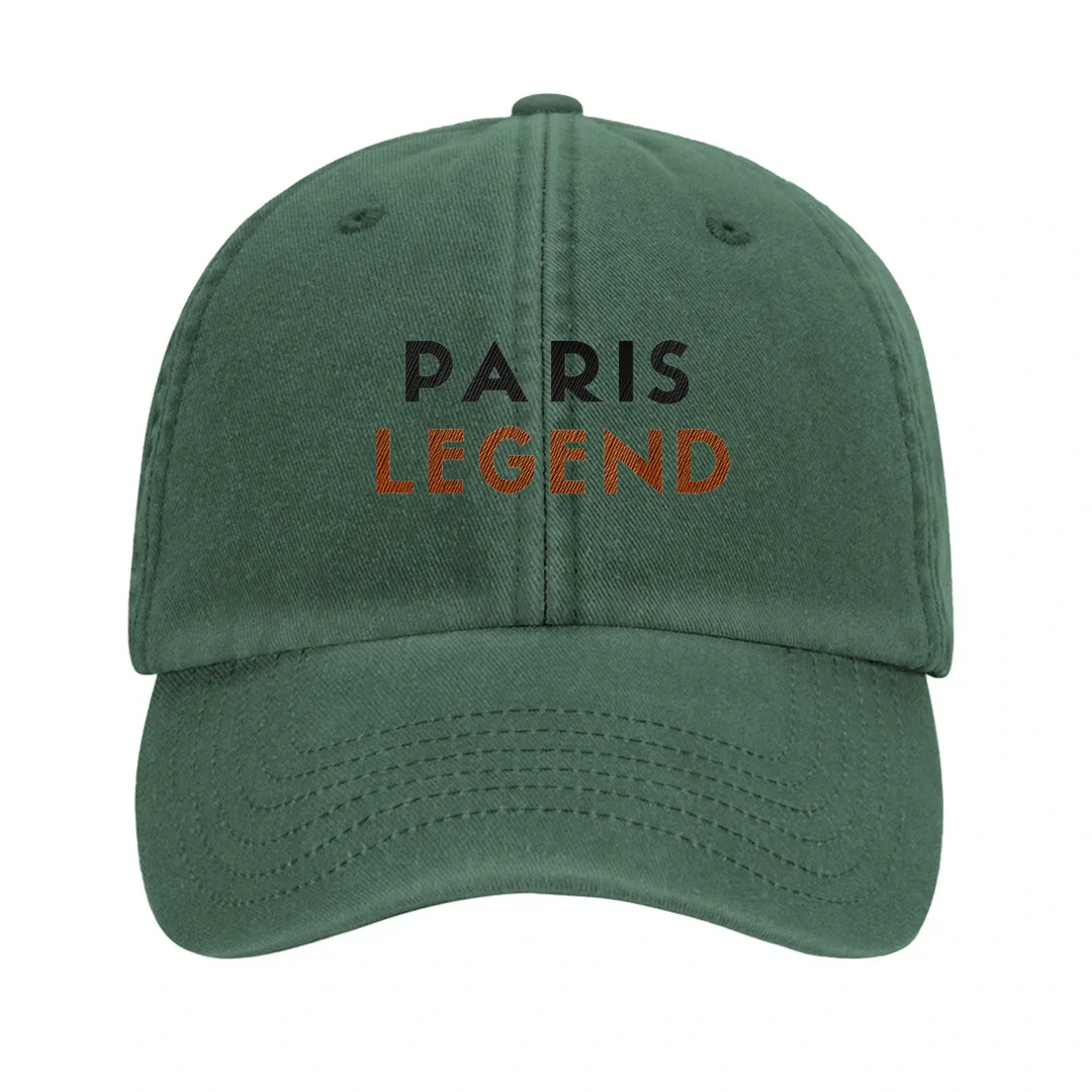 Cap featuring a vintage embroidered design of Tennis Paris Legend