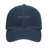 Embroidered cap featuring a vintage New York football logo