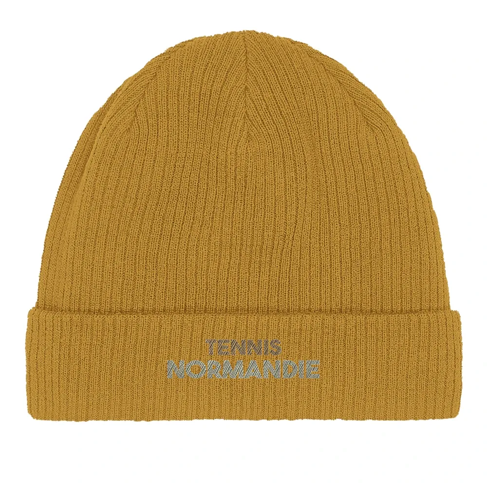 Embroidered beanie featuring Tennis Normandie 2 logo design