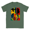 T-shirt featuring a graphic of a tennis tournament scene