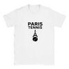 T-shirt featuring a graphic of a tennis player in Paris