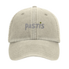 Gorra bordada con el logo 'Pastis Marseille' en un estilo vintage