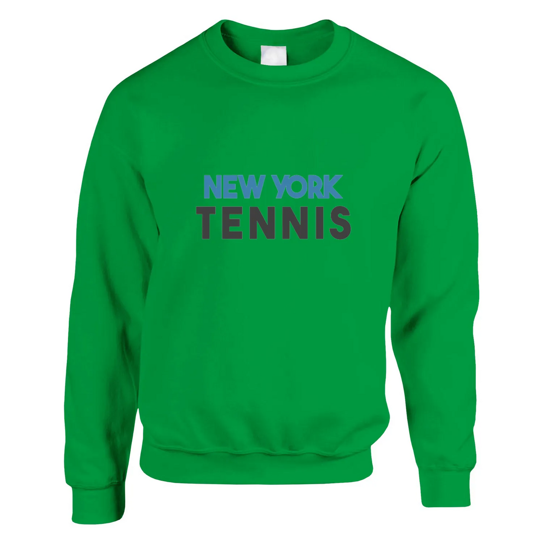 Unisex sweater with a graphic of a tennis player in New York