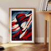 Vintage Moulin Rouge Paris poster, red and black cabaret artwork print