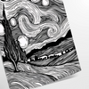 Abstract black and gray line art with flowing, minimalist shapes - as a rolled, unframed print