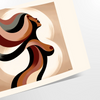 Black and orange abstract woman poster in bold modern minimal style - as a rolled, unframed print