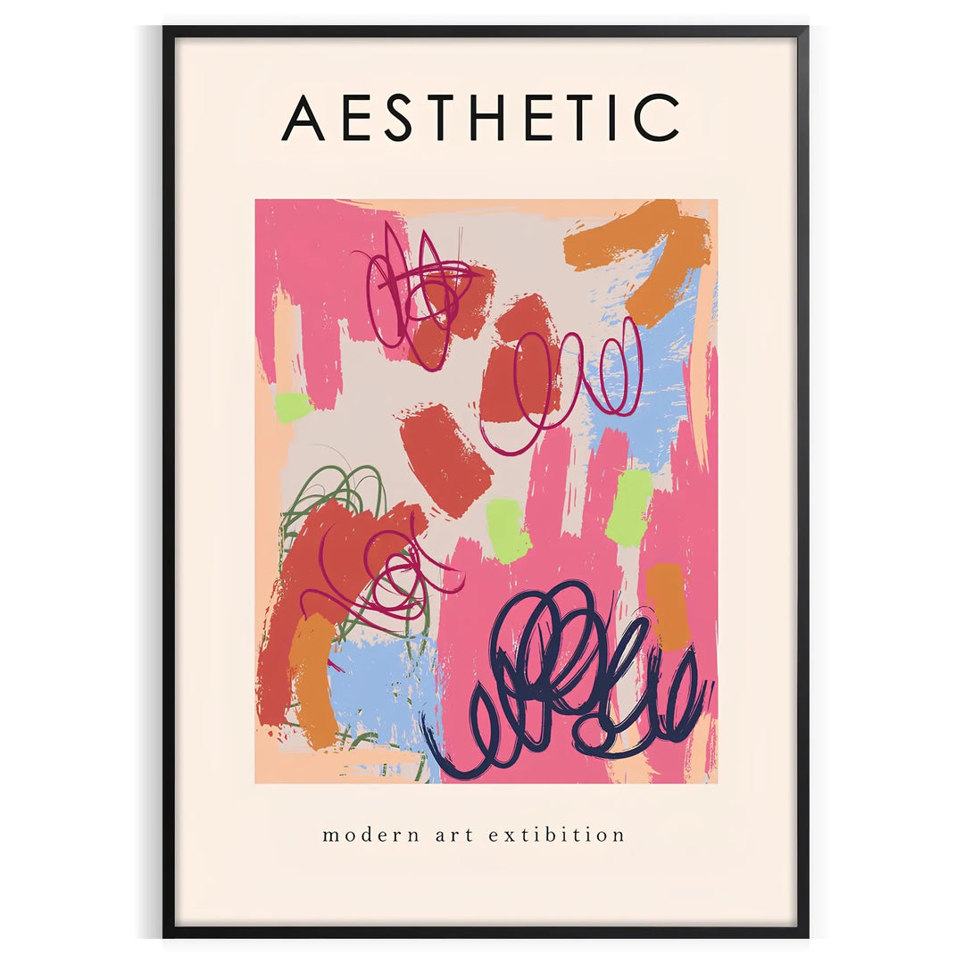 Maximalist poster featuring a cosmic scene with bold colors and dynamic shapes