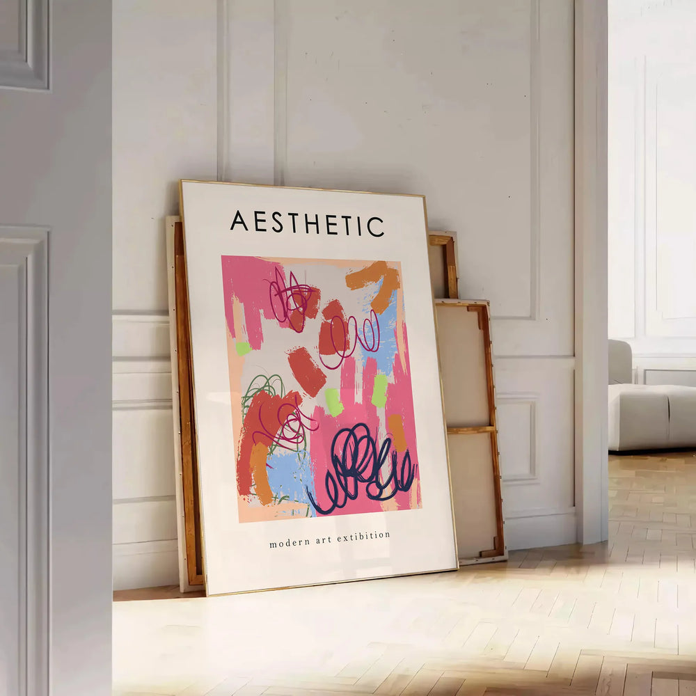 Maximalist poster featuring a cosmic scene with bold colors and dynamic shapes