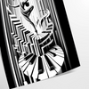 Art Deco poster featuring a jazz dancer silhouette in black and gray - as a rolled, unframed print
