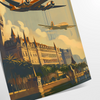 charme intemporel art affiche voyage teintes vertes oranges une déco vintage chic un cadeau raffiné disponible A4 cm A0 - en tirage roulé, sans cadre