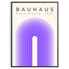 Abstrakte geometrische Formen im Bauhaus-Stil mit kräftigen Primärfarben - in einem schwarzen Rahmen