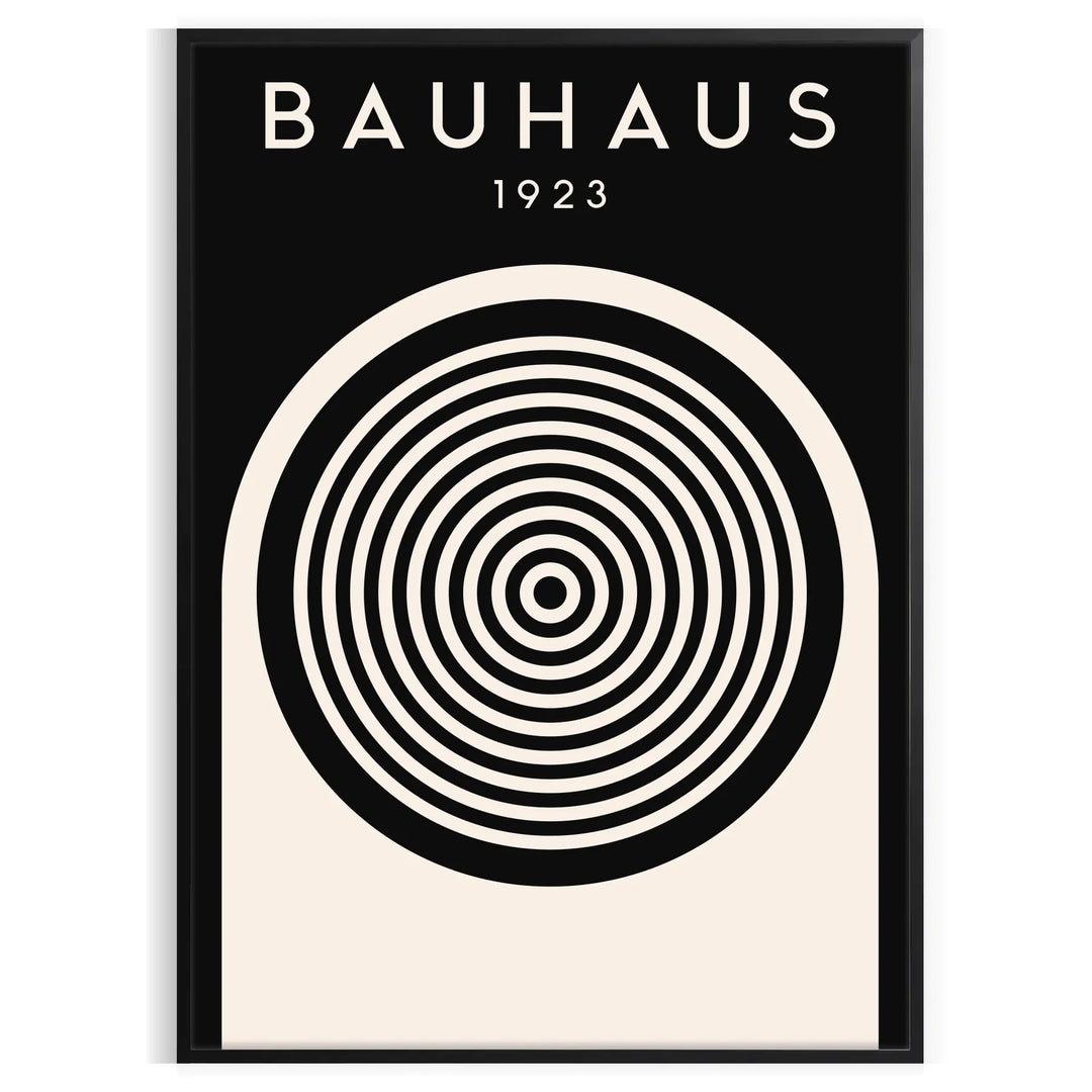 Abstract geometric shapes in Bauhaus style with primary colors