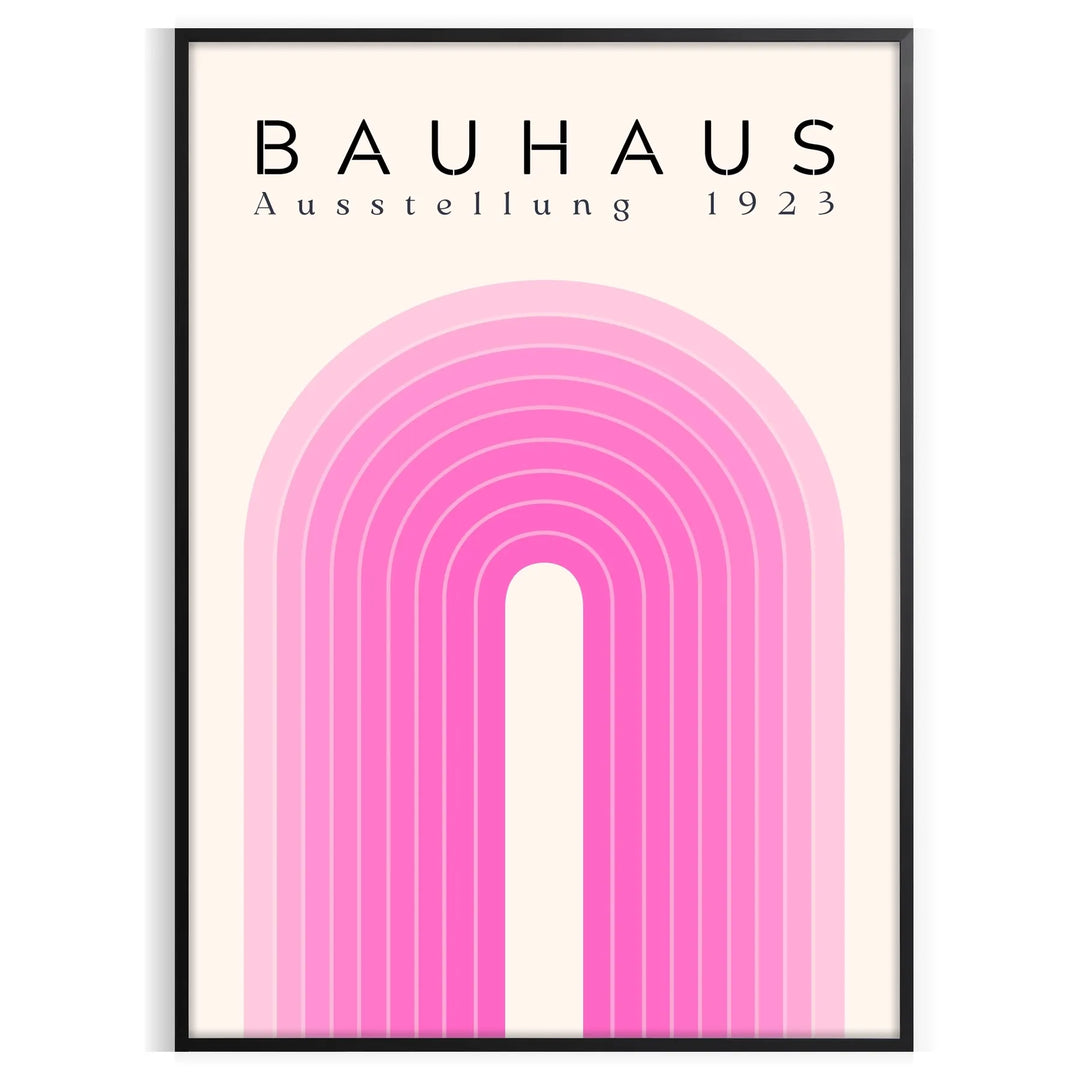 Bold Bauhaus design featuring geometric shapes in black and orange