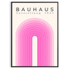 Design Bauhaus audacieux avec des formes géométriques en noir et orange - dans un cadre noir