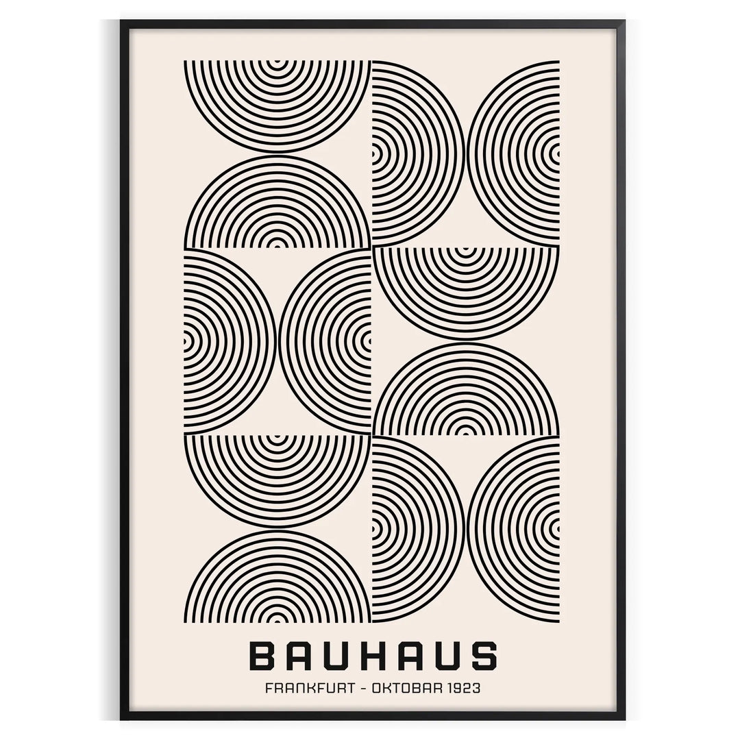 Abstract geometric shapes in gray and black, inspired by Bauhaus design