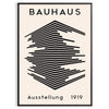 univers intemporel Bauhaus élégant affiche tons gris noir une touche artistique intérieur cadeau idéal amateurs moderne - dans un cadre noir