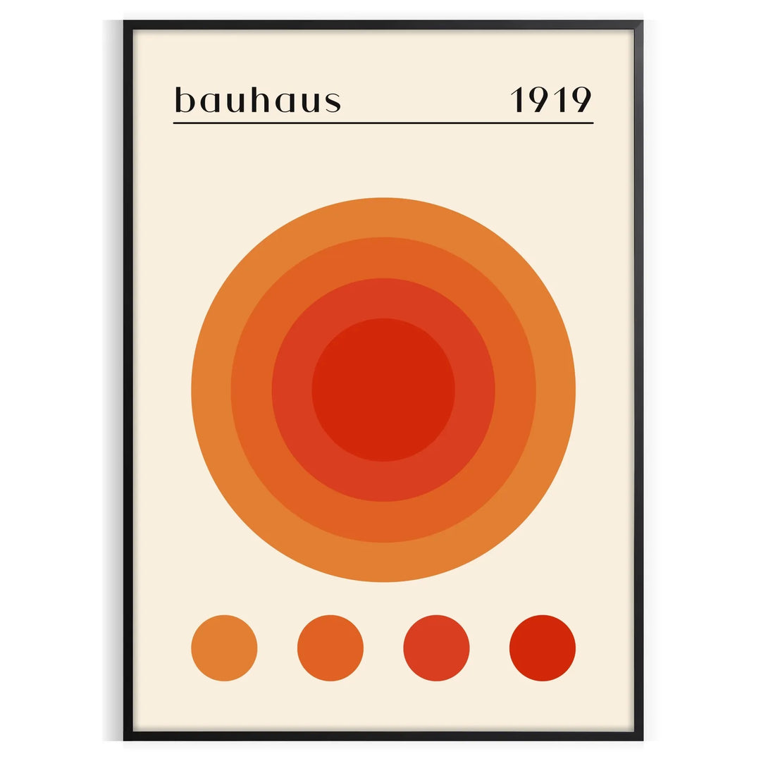 Abstract geometric shapes in Bauhaus style with bold primary colors