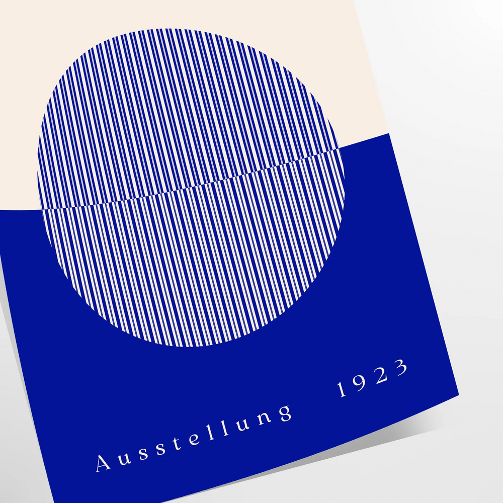 Minimal Bauhaus poster showing geometric shapes and bold composition