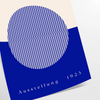Minimal Bauhaus poster showing geometric shapes and bold composition - as a rolled, unframed print