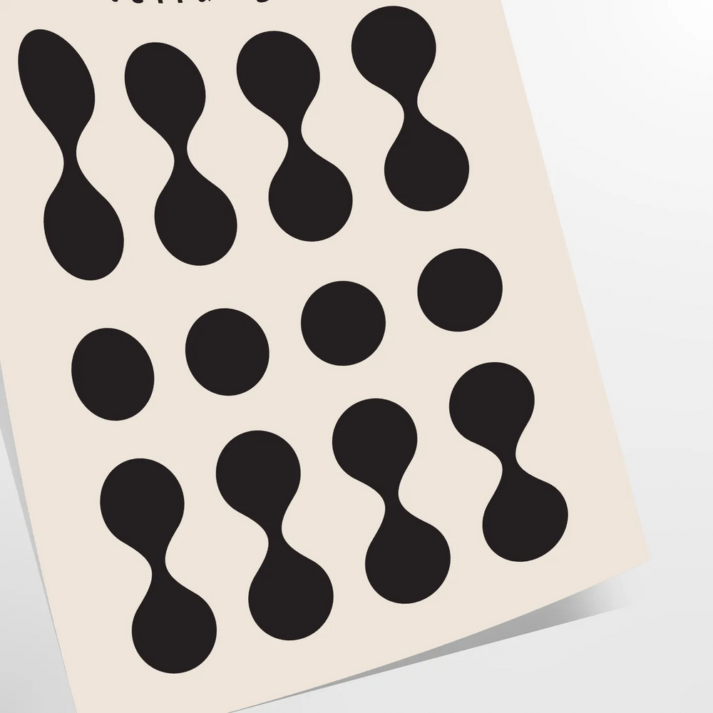 Poster showing Bauhaus abstract geometric composition in primary colors, modernist style