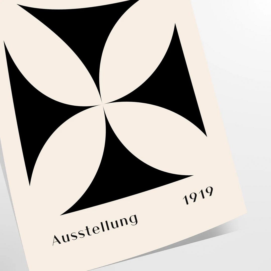 Forme geometriche astratte in colori tenui ispirate al Bauhaus