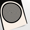 Abstract geometric shapes in Bauhaus style with primary colors - as a rolled, unframed print