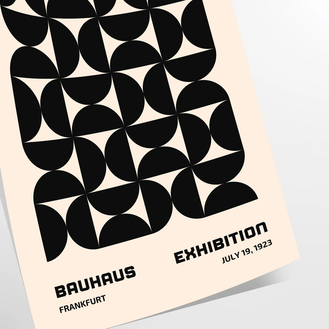 Affiche Bauhaus nuances élégante gris noir parfait intérieur une touche moderne cadeau idéal amoureux art disponibles A4 cm 50x70 60x80 A0 - en tirage roulé, sans cadre