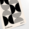 Abstract geometric shapes in Bauhaus style with bold colors - as a rolled, unframed print