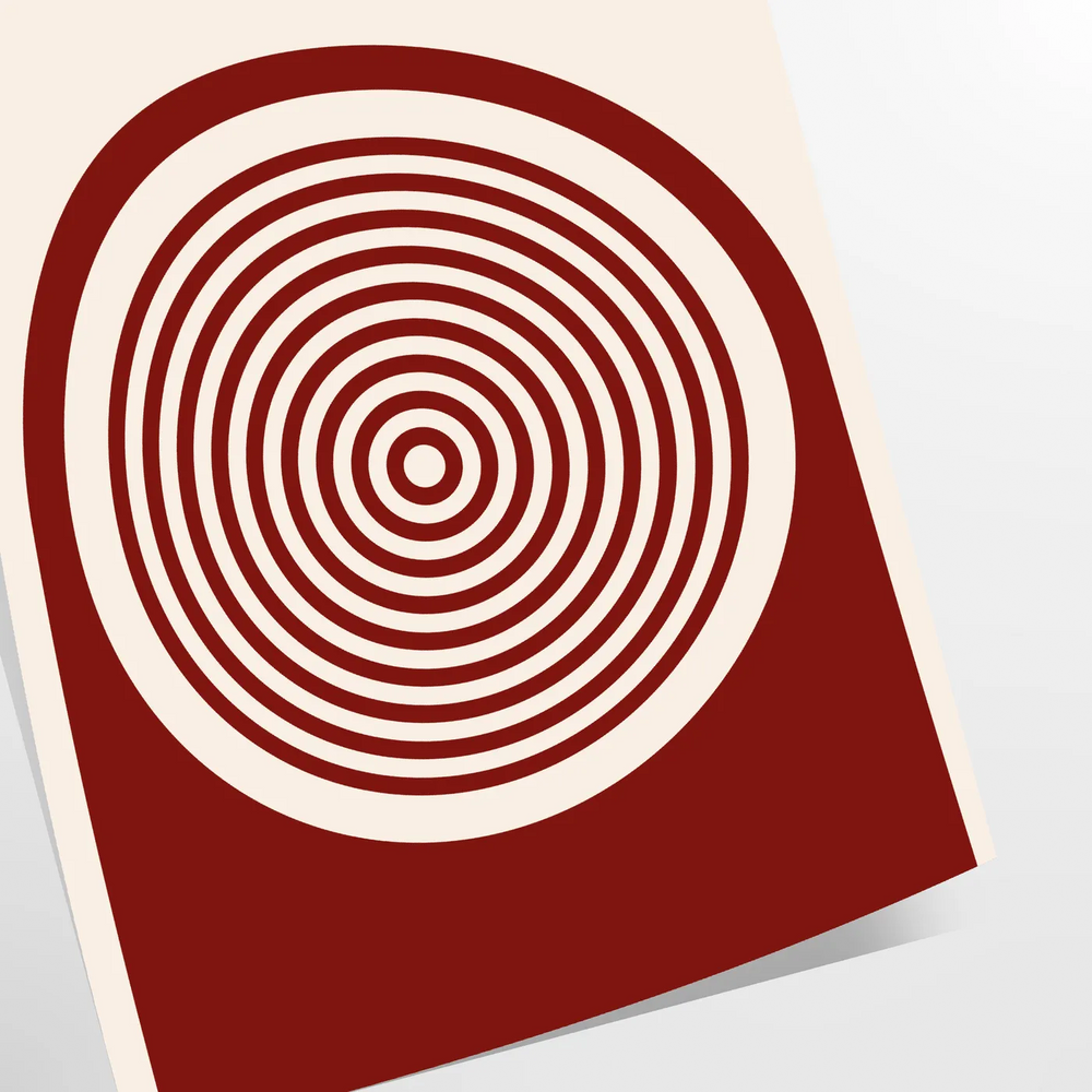 Abstract Bauhaus design featuring geometric shapes in gray and brown tones