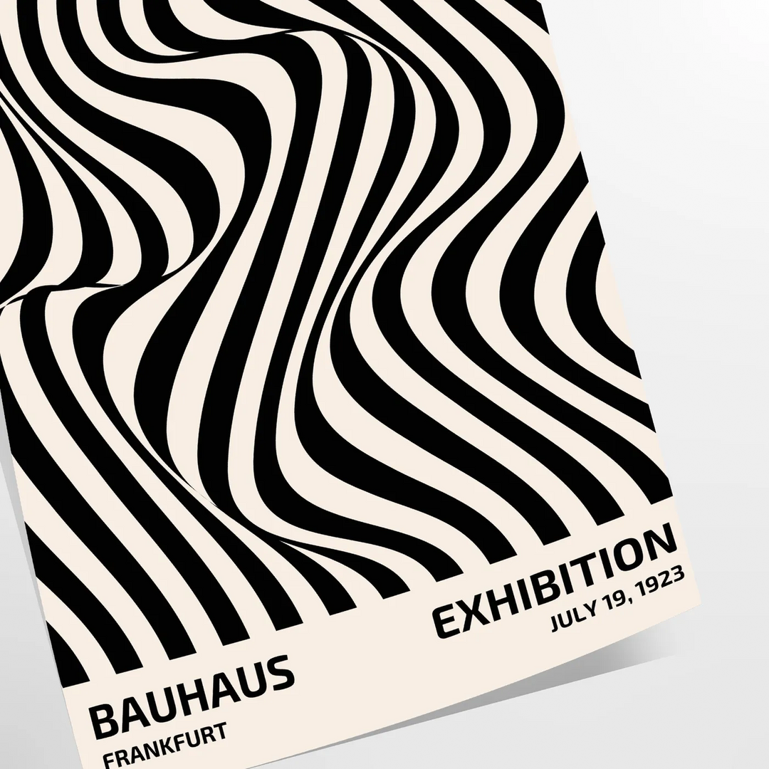 Abstract geometric shapes in Bauhaus style with bold primary colors - as a rolled, unframed print