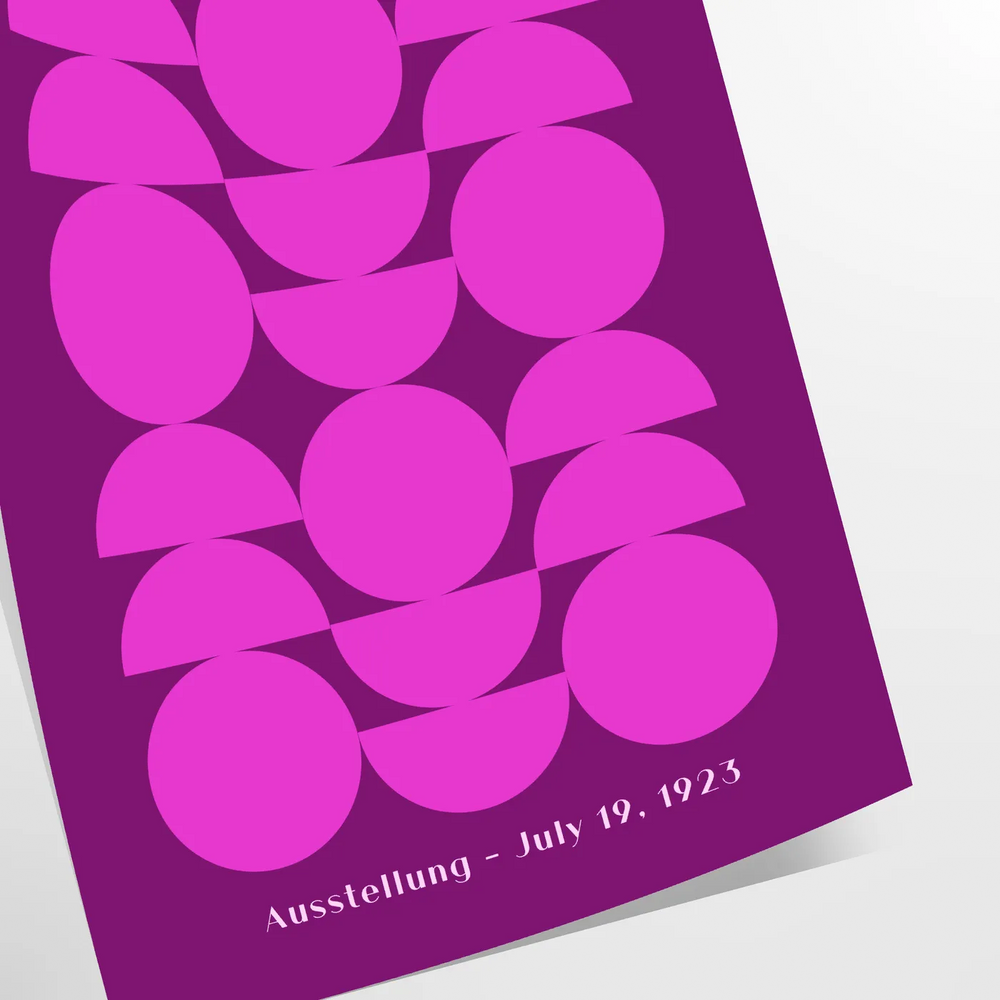 Geometric shapes and lines in Bauhaus style with a minimalist color palette