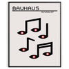 Póster Bauhaus con composición geométrica abstracta y tipografía minimalista - en un marco negro