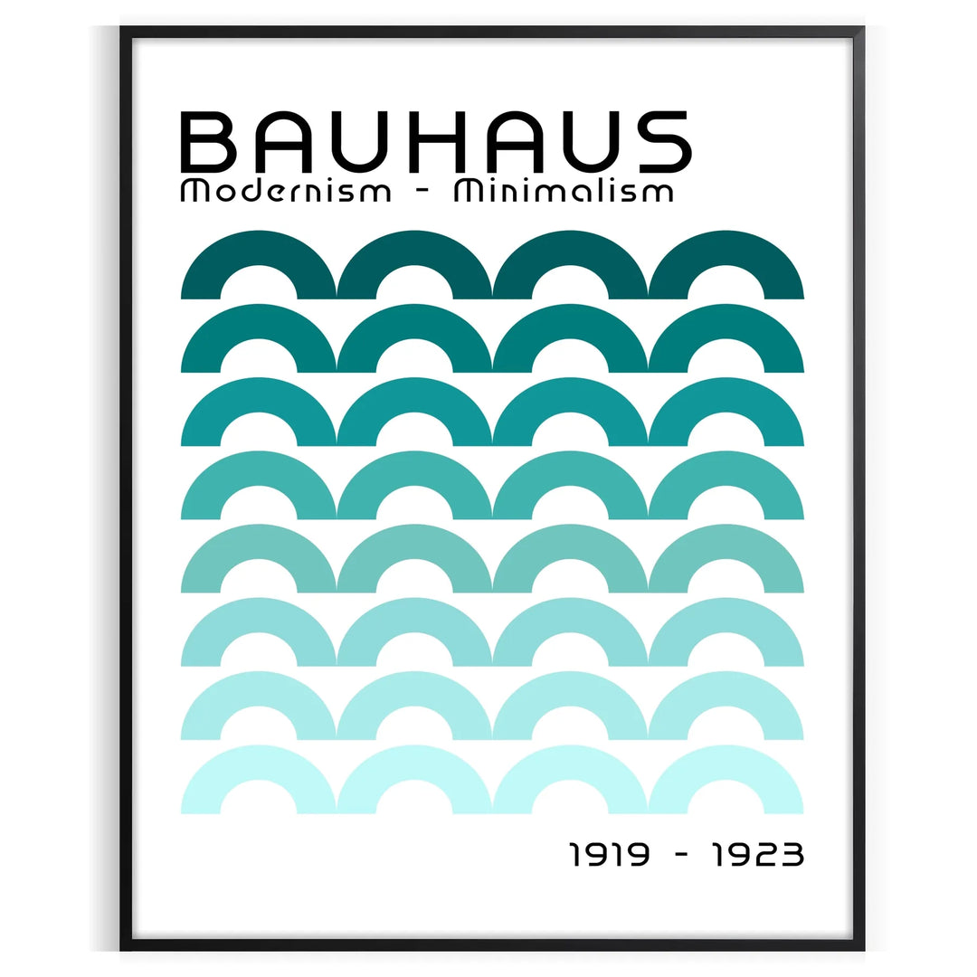 Black and white geometric abstract design in Bauhaus style