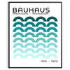 Black and white geometric abstract design in Bauhaus style - in a black frame
