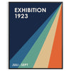 Minimalist Bauhaus poster featuring abstract geometric composition in neutral tones. - in a black frame